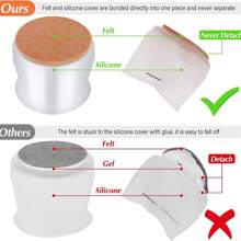 4入組硅膠椅腿地板保護墊,硬木地板用毛毡椅腿保護墊,椅襪家具滑動硬木地板防刮擦和噪音