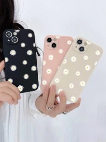Set de 3 fundas de teléfono con estampado de flores de margarita, compatibles con y Galaxy, cubiertas de silicona para Galaxy y Apple 11/13/15/14/16/16 Pro/16 Plus/16 Pro Max - Multicolor - Ver 4