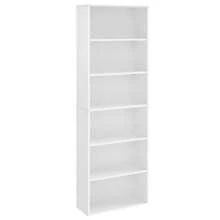 VASAGLE Bücherregal, mit 6 Ebenen, Standregal, Aufbewahrungsregal, für Wohnzimmer, Büro, Schlafzimmer, Arbeitszimmer, skandinavischer Stil, skandinavischer Stil, 24 x 60 x 178,5 cm - Weiss - Übersicht 2