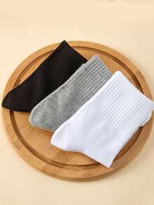 2Pairs Gray Disposable Socks Travel Business Breathable Compression Medium And Short Portable SoCks - Grey - View 7