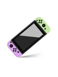 Switch Game Controller Silicone Protective Case Left And Right Handle Silicone Cover Blue And Green Two-Color Solid Color Handle Protective Cover - Multicolor - View 3