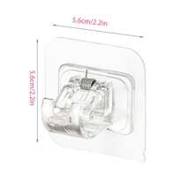 2 件裝免鑽孔窗簾桿掛鉤、伸縮桿固定裝置、壁掛式淋浴桿、毛巾架、門口窗簾架 - 無色 - 查看 3