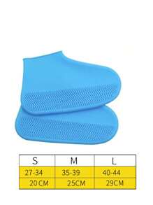 1對素色雨鞋套 - 藍色 - 查看 10