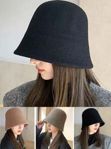 FADZOYLE 1 Chiếc Màu Đen Cổ Điển 100% Dệt Kim Mũ Xô Dành Cho Nữ, Nam Và Nữ Màu Trơn Nghệ Sĩ Có Thể Đóng Gói Mũ Xô Ngoài Trời Mùa Đông Mũ Ấm Áp Thời Trang Mũ Chống Nắng - màu đen - Xem 8