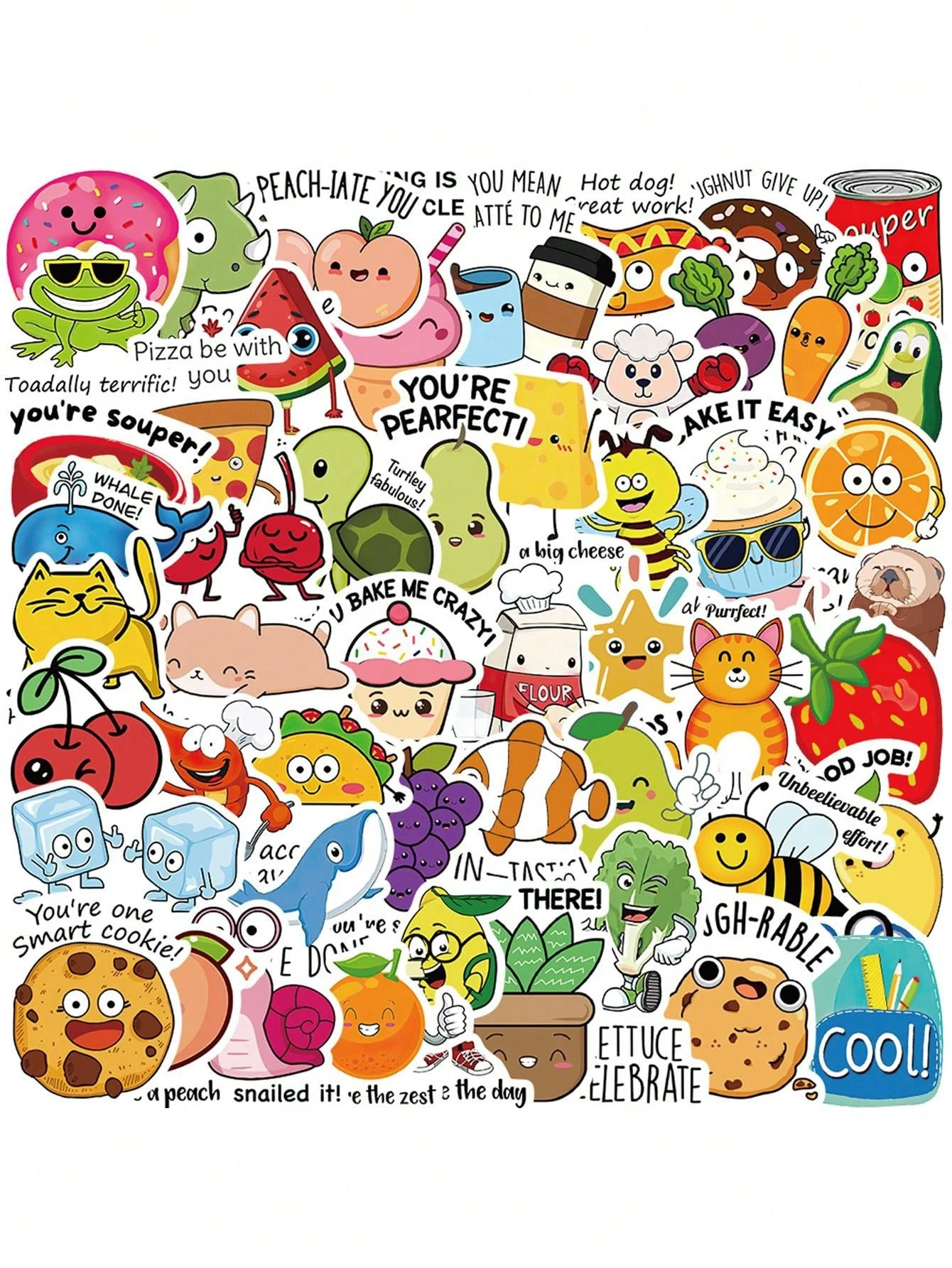 50Pcs/Set Cute Stickers For Kids Water Bottle Stickers For Kids 50