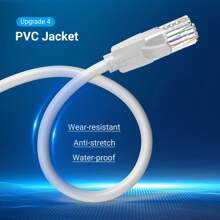 VENTION 6 类非屏蔽电缆 Cat 6 网络跳线 PVC 以太网电缆适用于 PC、笔记本电脑、路由器等 RJ45 设备 - 灰色 - 查看 8