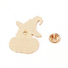 圣诞系列可爱、有趣、创意个性化合金南瓜、黑猫和朋克风格胸针，1枚，适合日常佩戴 - 款式一 - 查看 5