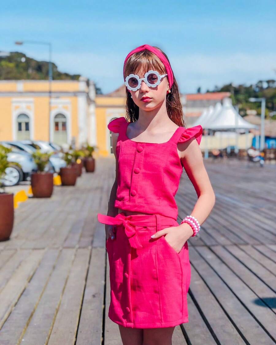 Young Girls Sets - 玫紅色 - 查看 1