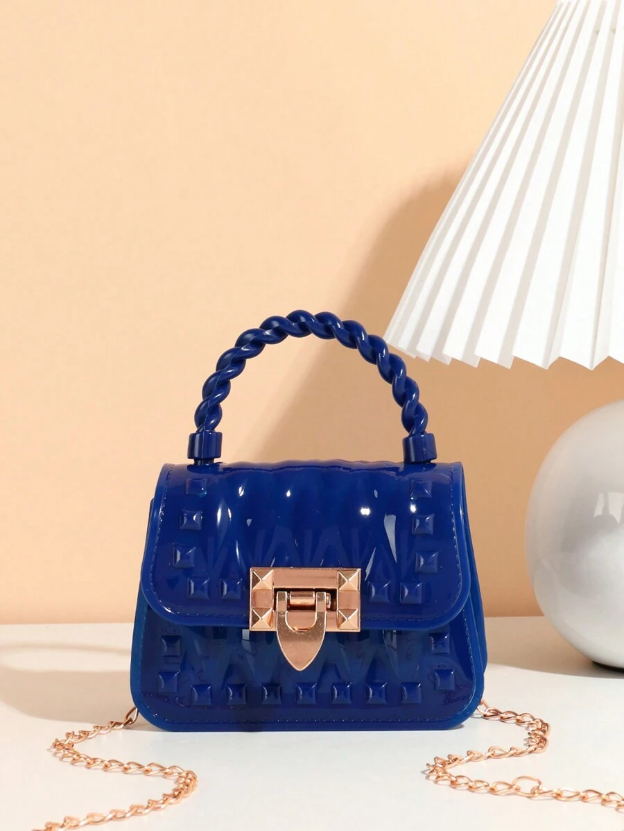 Túi đeo chéo trẻ em màu trơn Chuỗi - Màu xanh lam - Xem 1