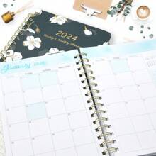 2024年行事曆 - 2024年1月至12月,6.1" X 8.5"大小,每週和每月的2024年行事曆,帶標籤,柔軟封面,厚實紙張,完美的人生組織工具 - 藏蓝色 - 查看 7