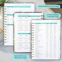 2024年行事曆 - 2024年1月至12月,6.1" X 8.5"大小,每週和每月的2024年行事曆,帶標籤,柔軟封面,厚實紙張,完美的人生組織工具 - 藏蓝色 - 查看 4