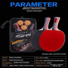 1set - 6 Stars [2 Pcs Of Long Handle Racket] - With 3 Balls - Army Green - View 3