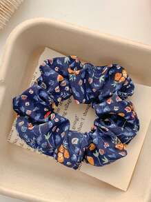 5pcs Women's Country Style Floral Printed Cloth Scrunchie & Elastic Hair Ties For High Buns & Ponytails, Fashionable And Versatile Accessories For Daily & Outfits Boho Scrunchies Hair Ties Makeup Home Gym Woman Accessories Head Accessories Elastic Band - Multicolor - View 6