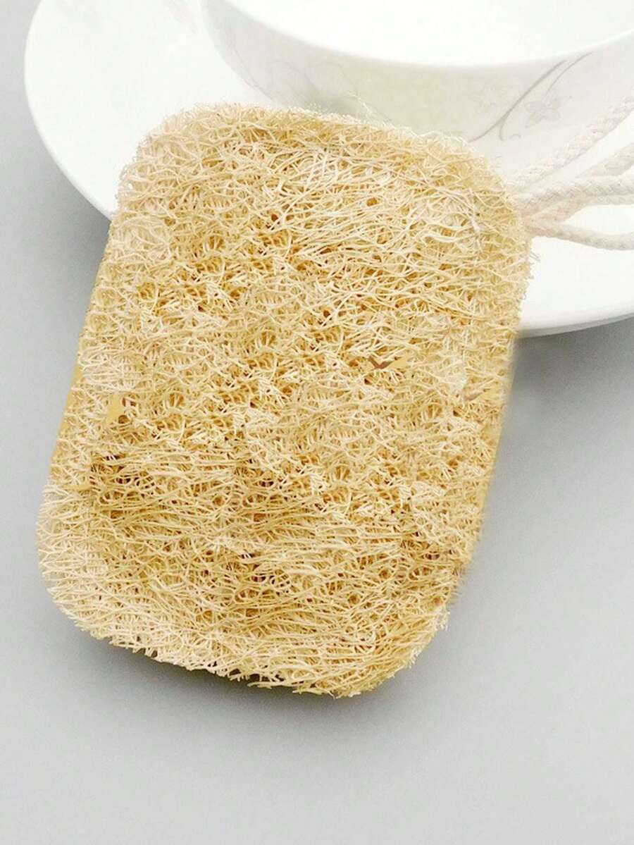 1 Esponja Luffa Cepillo Para Lavar Platos Con Estropajo Y Toalla, Herramienta De Limpieza De Cocina - Amarillo - Ver 1