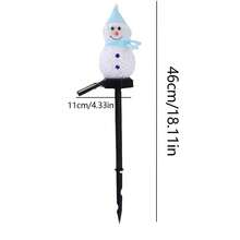 1入聖誕雪人地插式太陽能花園燈,聖誕雪人地插式燈,裝飾花園景觀的燈,園藝草坪地插式夜燈,室外景觀裝飾燈 - 紅色 - 查看 2