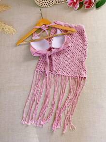Women Cover Ups - Màu Hồng baby - Xem 2
