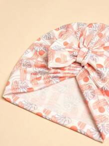 2入組寶寶時尚印花蝴蝶結帽子