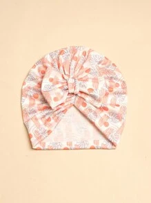2入組寶寶時尚印花蝴蝶結帽子