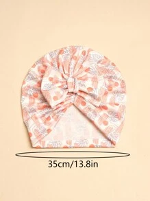 2入組寶寶時尚印花蝴蝶結帽子