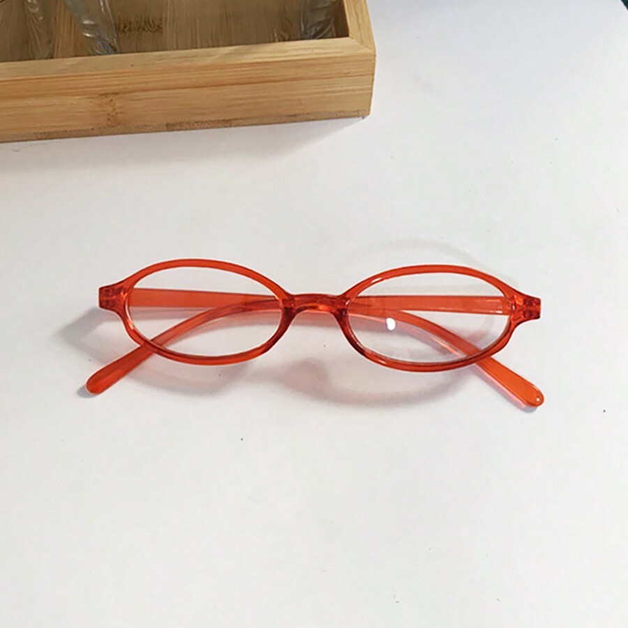 Y2k aesthetic retro red decorative eyeglasses japanese style small