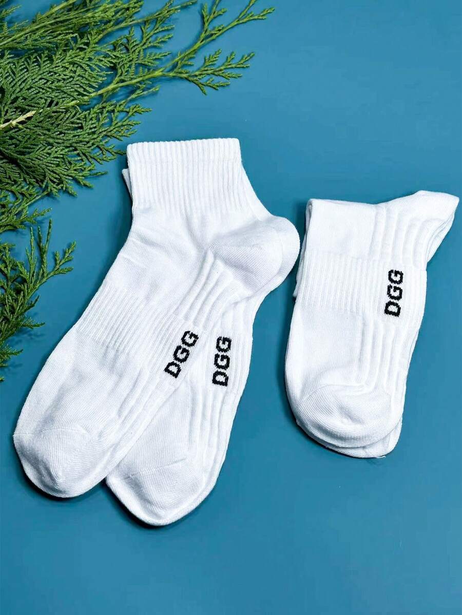 2雙/套女式運動襪,中小腿毛巾底跑步襪,秋冬運動厚毛巾底,透氣時尚針織襪