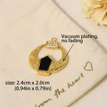 1入組天然石頭吊墜和18k鍍金鈦鋼鏈配件,適用於diy珠寶製作 - 金色 - 查看 25