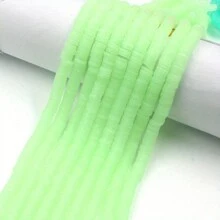 每串320-330顆6mm果凍色扁圓形聚合物黏土珠子,搭配熔岩風格,鬆散的間隔珠子,適用於手工diy珠寶製作用品 - 混合 - 查看 18