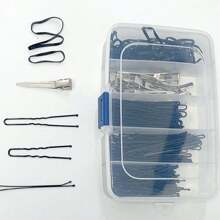 1pc/2pcs 5-Compartment Organizing Box For Makeup Or Hair Accessories, Portable Partitioned Container With Buckle - Clear - View 4