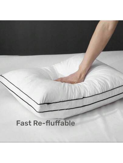 Bed Pillows Sleeping Premium Down Alternative Hotel Luxe Kussen Side Back Sleepers, Zachte Com Tafel Invisible Zipper Height Adjustment, Bedding, Inserts, Bed, Home view 5