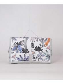 新到貨可摺疊的媽媽寶寶尿布袋,大容量牛津布印花儲物手提袋,可掛在嬰兒車上,含衛生紙置物袋 - 藍色 - 查看 5