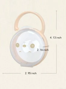 1pc Set Panda Pattern Cartoon Baby Transparent PP Dust-Proof Box/Pacifier Clip/Dust-Proof Box Pacifier Clip Set, Exquisite Portable Storage, Independent Placement Storage Box With Hanging Hook, Baby Hygiene. Note: Storage Box/Pacifier Clip/Set Need To Be Selected, Color Random, Pacifier Not Included - Apricot - View 9