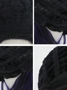 Heat Resistant Fiber Synthetic Wig Anime Wig with Butterfly Clip for Kochou Shinobu Cosplay Costume wig 14INCH Characters Cosplay Wigs for Party Halloween Costume with Wig Cap - Two-Tone - View 7