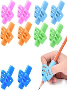 1 件鉛筆握法手寫姿勢矯正訓練寫作輔助工具適合有特殊需要的學生 - 淺藍色 - 查看 1