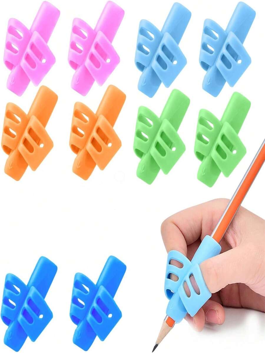 1 件鉛筆握法手寫姿勢矯正訓練寫作輔助工具適合有特殊需要的學生 - 淺藍色 - 查看 1