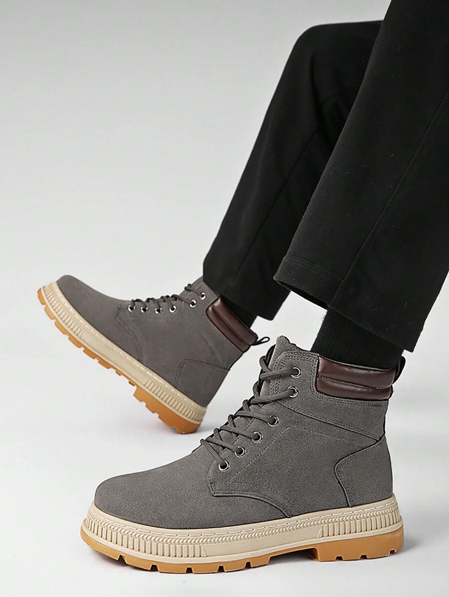 男士冬季高帮摩托车靴、工作服、时尚休闲、保暖内衬、多功能户外徒步靴