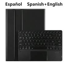 西班牙語trackpad鍵盤套,適用於ipad Pro 11英寸1/2/3/4代,適用於ipad Air第5/4代平板電腦,魔法智能觸控板鍵盤 - 西班牙語佈局 - 查看 2