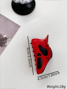 OUSEON 万圣节发夹、万圣节发卡、搞笑大面具万圣节马尾辫爪夹发饰女士骷髅头骨架秋冬度假装女士