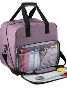 1pc Simple Knitting Tool Organizer Outdoor Portable Bag Small Sewing Machine Bag Purple - Purple - View 4