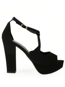 Women Heeled Sandals - màu đen - Xem 3