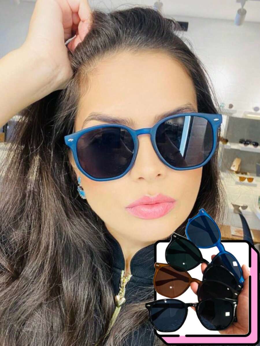 Women Fashion Glasses - Blue - View 1