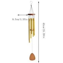 1只歐式風格6管風鈴,憐憫鐘金屬鋁掛飾,適用於家庭、花園、陽台及作為情侶禮物 - 彩色 - 查看 2