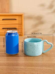 1 Pieza Taza De Café Y Té En Forma De Corazón Para El Hogar, Material De Cerámica - Rosa - Ver 3