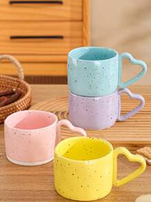 1 Pieza Taza De Café Y Té En Forma De Corazón Para El Hogar, Material De Cerámica - Rosa - Ver 4