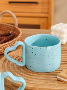 1 Pieza Taza De Café Y Té En Forma De Corazón Para El Hogar, Material De Cerámica - Rosa - Ver 7