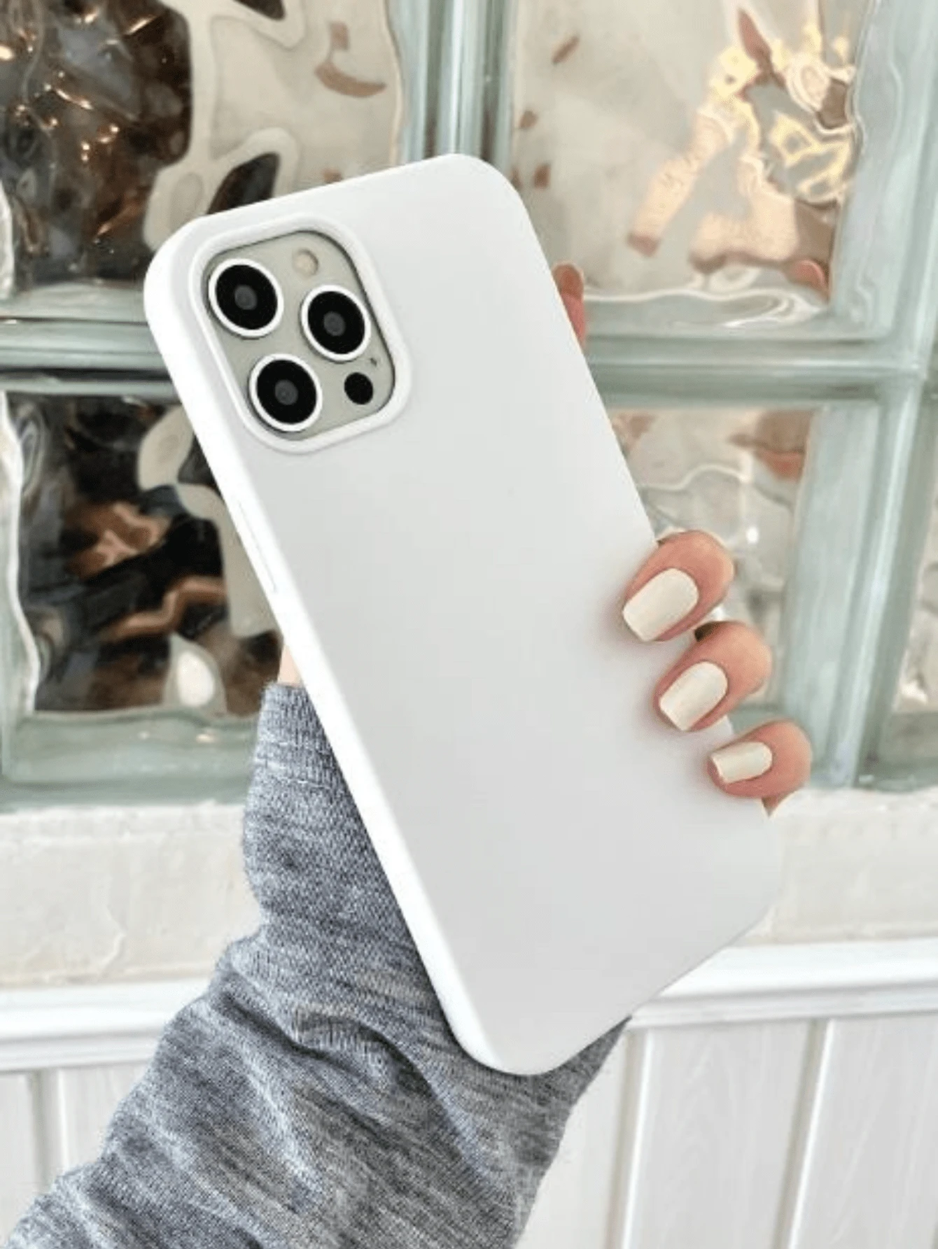 Capa Capinha Silicone Compatível Com Apple -Branco- 15/15PRO/15PULS/15PRO MAX - Branco - Visão 1