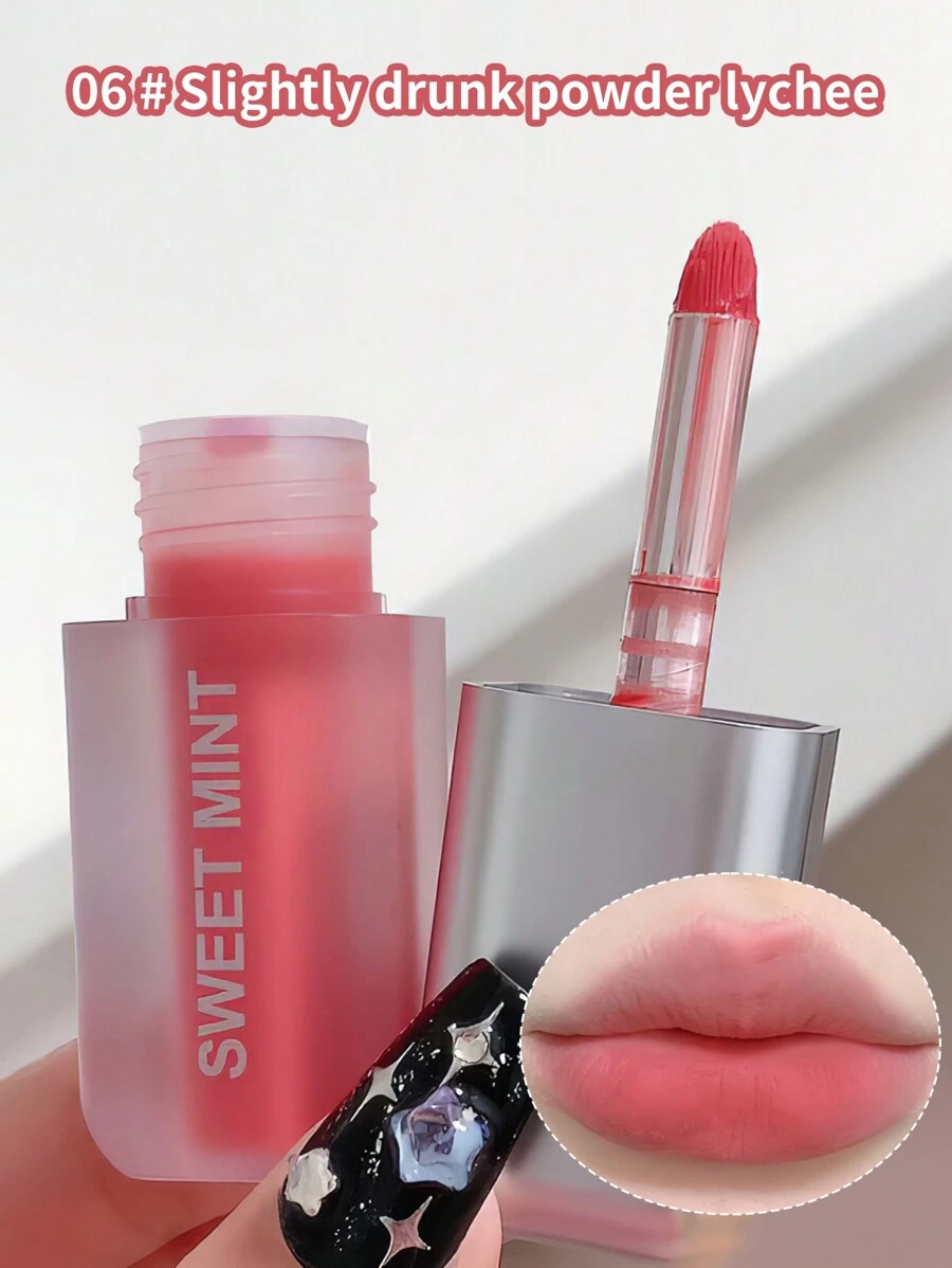 Sweet mint 絨面啞光及霧感唇釉;提亮膚色,持久不易脫落,不讓嘴唇乾燥,同時適合唇彩和腮紅,隨時補妝攜帶方便。 - 蜜桃粉 - 查看 1