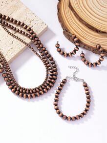 Set joya con cuenta - Bronce - Ver 7