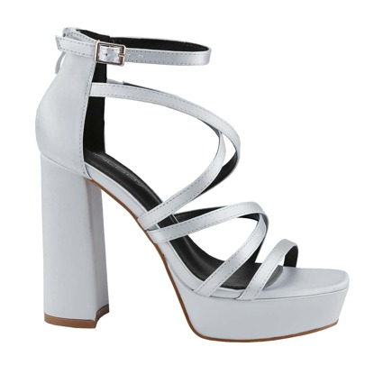 BELOVELY【Ava-20】Women's Fashion Stilettos Open Toe Pump Heel Platform Sandals