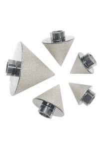 1件真空钎焊水钻倒角钻头，M14螺纹，扩孔铣削修整工具，适用于石材、陶瓷、玻璃、花岗岩、大理石 - 黑色 - 查看 2