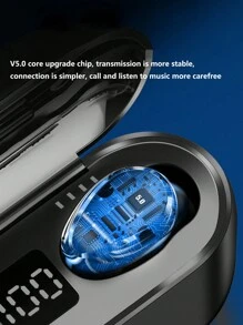 Led彩色屏幕顯示,觸控控制,運動無線跑步耳機 - 白色 - 查看 8